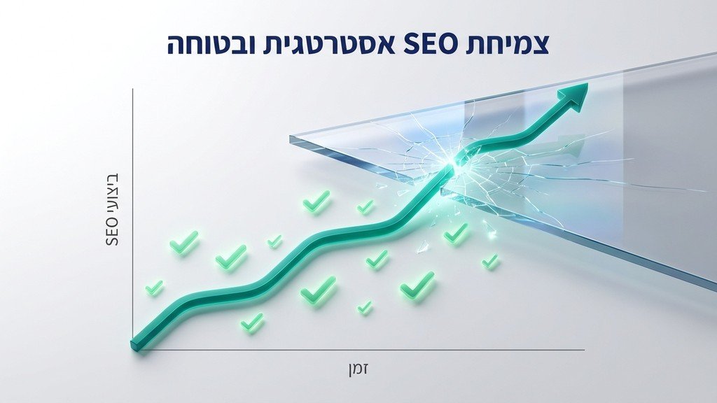 גרף צמיחה יציב ובטוח המייצג עבודת קידום אורגני נכונה